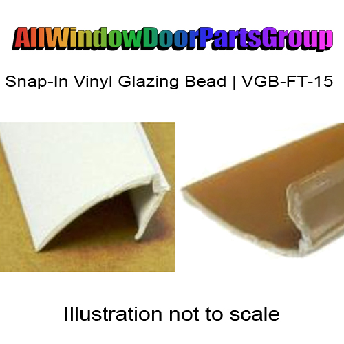 Snap-In Vinyl Glazing Bead | AWDP-VGB-FT-15 - ALL WINDOW DOOR PARTS