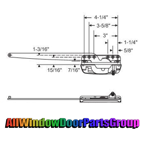 Truth Single Arm Sill Mounted Casement Operator