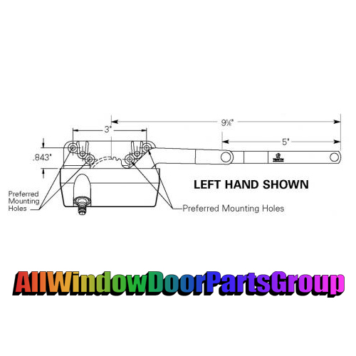 Truth Split Arm Casement Operator | 9 5/8" - Image 2