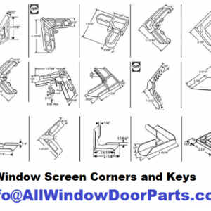 Window Screen Corner Parts | Frame Corner Keys 3/4" X 7/16"