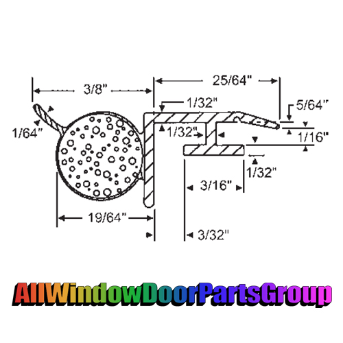 Phillips T-Slot Groove Mount Window Weatherstrip