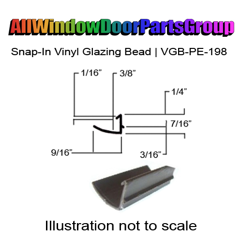 Snap-In Vinyl Glazing Bead | AWDP-VGB-PE-198