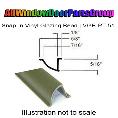 Snap-In Vinyl Glazing Bead | AWDP-VGB-PT-51