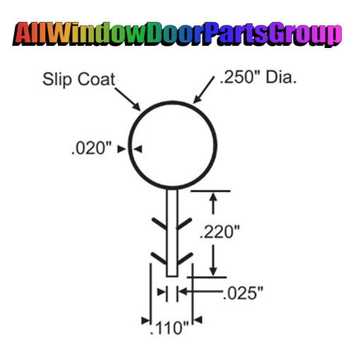 Kerf Bulb Window Weather-Strip Seal 0.250 Diameter - Image 2